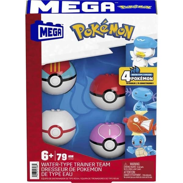 MEGA Pokémon-Tränare av Vattentyp - Byggsats - 6 år+- JCT42