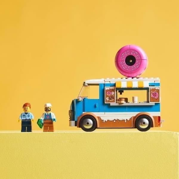 LEGO City 60452 Donut Food Truck – Byggleksak för pojkar från 5 år och uppåt