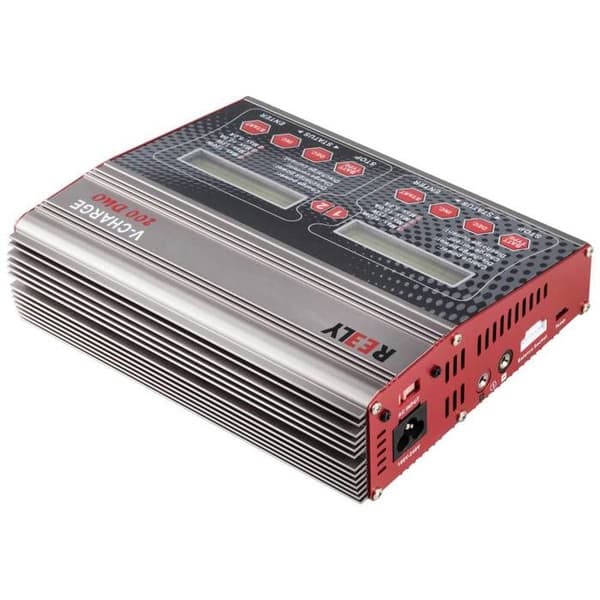 Reely V-Charge 200 Duo Multifunktionsmodellladdare 12 V, 230 V 10 A NiMH, Li-polymer, Li-ion, LiHV, blykalk