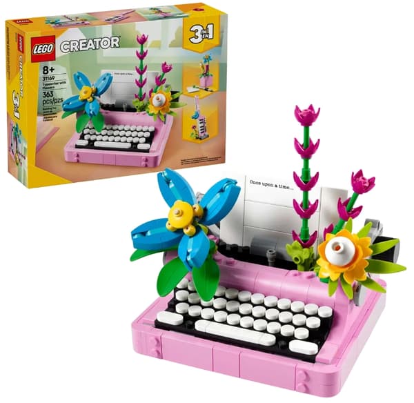 LEGO Skrivemaskin med blomster