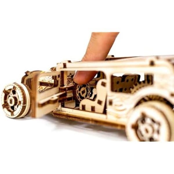 Trämodell - REVELL - Tiny Adventures - Hot Rod - Dragback &amp; Kör - 1/32 - Röd