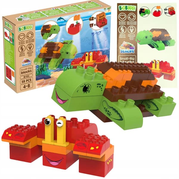 Turtle Rak BiOBUDDi EKOLOGISKA byggblock
