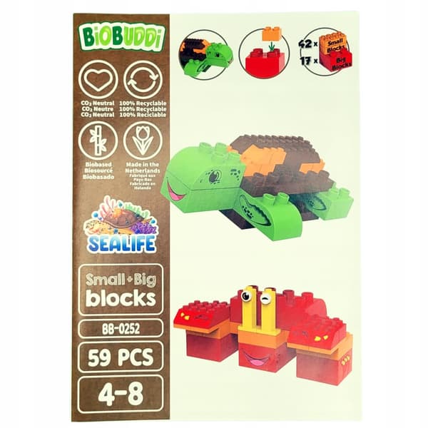 Turtle Rak BiOBUDDi EKOLOGISKA byggblock