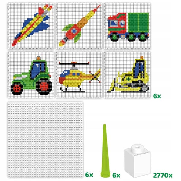 Pixel Vehicles BiOBUDDI 2782 el. XXL puslespil ØKOLOGISKE blokke