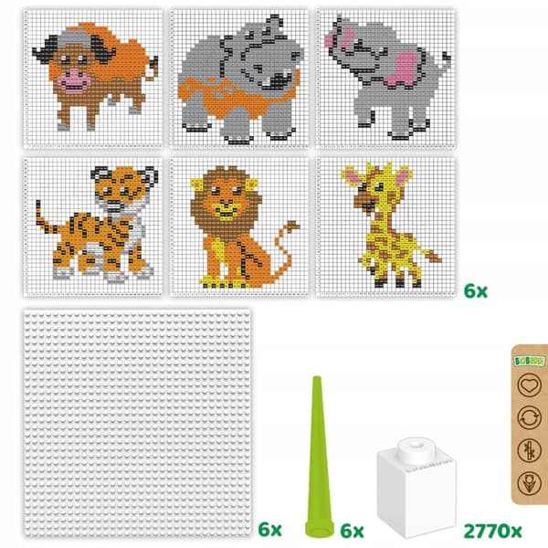 Pixel Animals BiOBUDDI 2782 el. XXL pussel EKOLOGISKA block