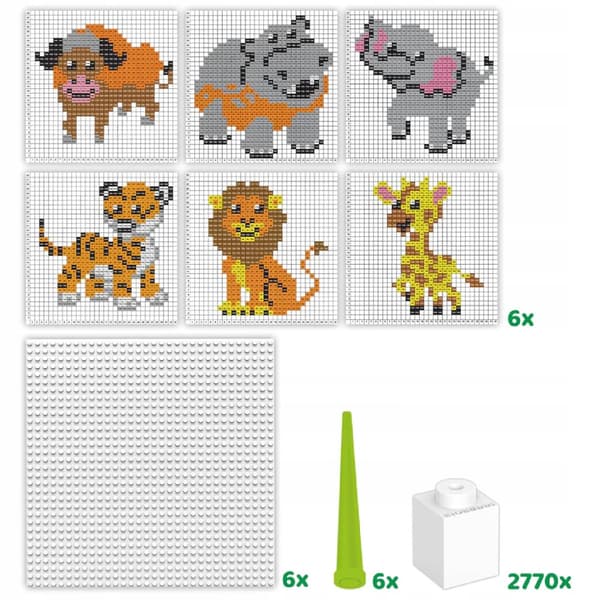 Pixel Animals BiOBUDDI 2782 el. XXL pussel EKOLOGISKA block