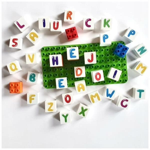 Lær BIOBUDDi Letters Educational Set Ecological Blocks at kende
