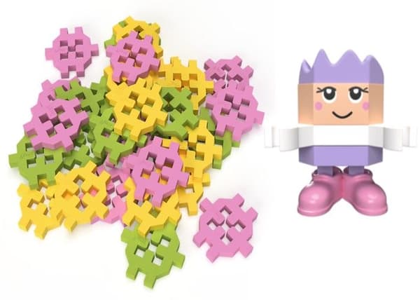 Byggklossar Set Connect färgfigurer Kim 35 delar Trefl