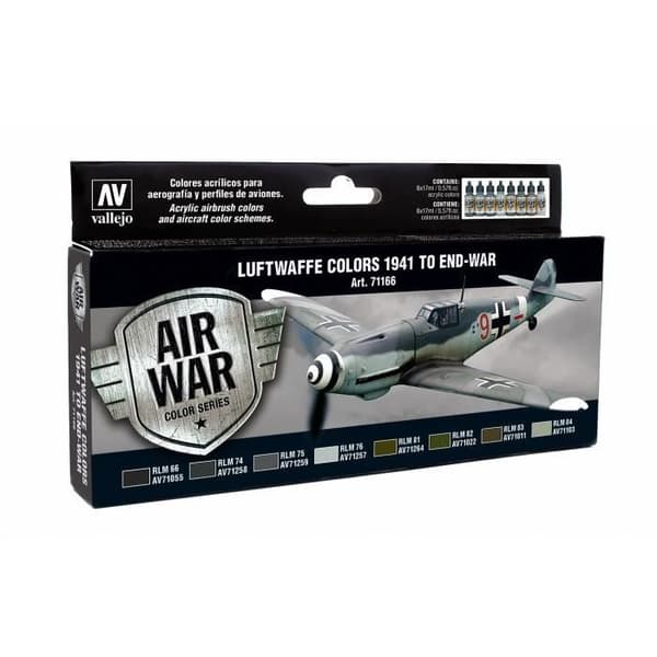 Vallejo Model Air Set - Luftwaffe Colors 1941 till slutet av kriget - (VAL71166)