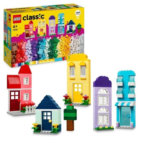 LEGO® 11035 klassiska kreativa hus, leksak för pojkar och flickor från 4 år och uppåt, byggstenar