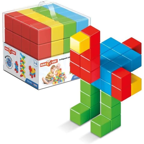 Magicube Green Line junior byggspel 64 delar - GEOMAG - Magnetiska byggstenar