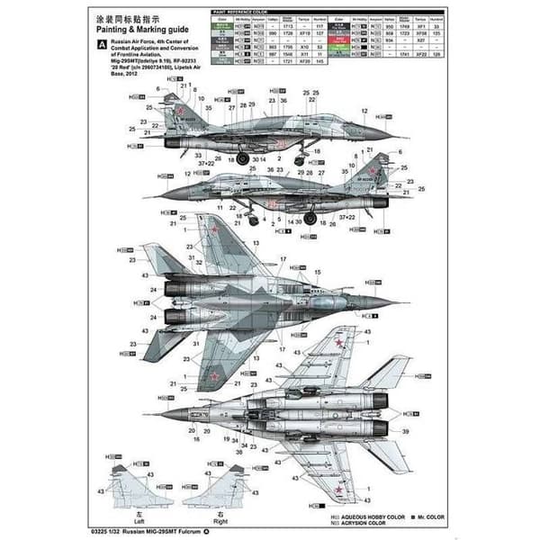 TRUMPETER - Modellflygplan Russian Mig-29smt Fulcrum Trumpeter 03225 1/32 Maquette Char Promo - Ref: 9336