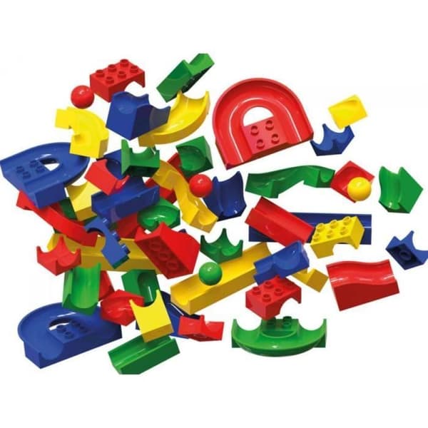 Byggleksak - HUBELINO - Slide - 128 delar - Flerfärgad