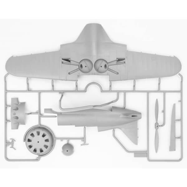 I-16 Typ 10 WWII China Guomindang AF jaktflygplansmodell - ICM - 1/32:a