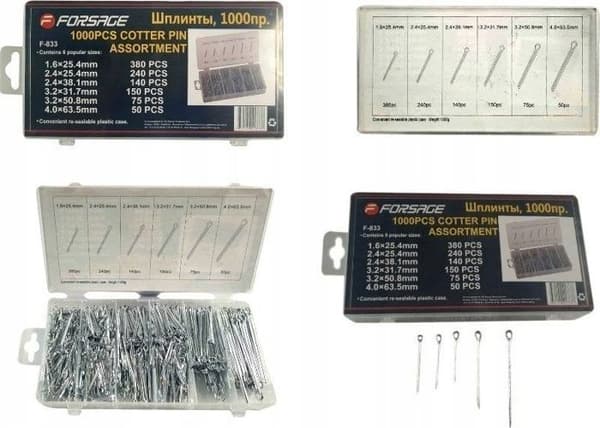 Sammanställningsspel - byggspel - manipulationsspel Forsage - F-833 - Spel med klyvstift 1000 pcs.