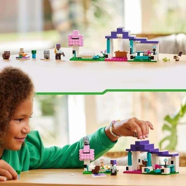 LEGO® 21253 Minecraft Animal Sanctuary, Plains Biome-leksak, karaktärsminifigurer och djurfigurer