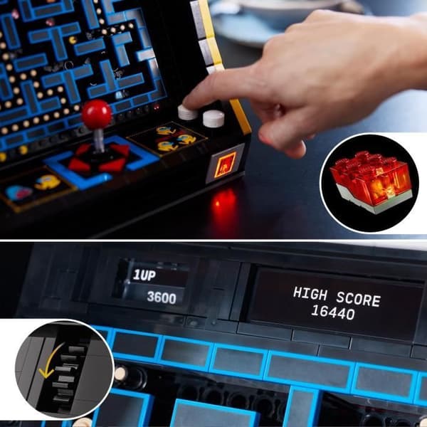 LEGO 10323 Exclu Cdiscount Ikoner Arcade-spel PAC-MAN, Byggmodell för vuxna, Spelmotor med figurer