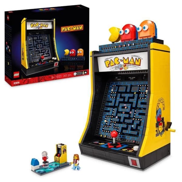 LEGO 10323 Exclu Cdiscount Ikoner Arcade-spel PAC-MAN, Byggmodell för vuxna, Spelmotor med figurer