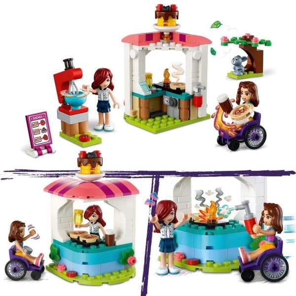 LEGO® Friends 41753 Creperiet, kreativ leksak med kaninfigur, present till barn 6 år