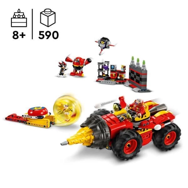 LEGO® Sonic the Hedgehog 76999 Super Sonic vs. Egg Drillster, med Shadow och Dr. Eggman