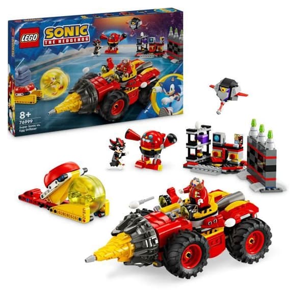 LEGO® Sonic the Hedgehog 76999 Super Sonic vs. Egg Drillster, med Shadow och Dr. Eggman