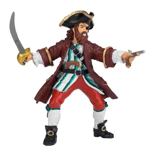 Spelbox - Piraternas fort - 3 figurer - Handmålade - Blandat - 3 år och äldre