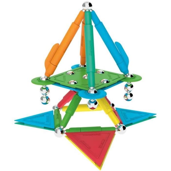 Supermag leksak magnetisk Colorstix stål röd/gul 50 st