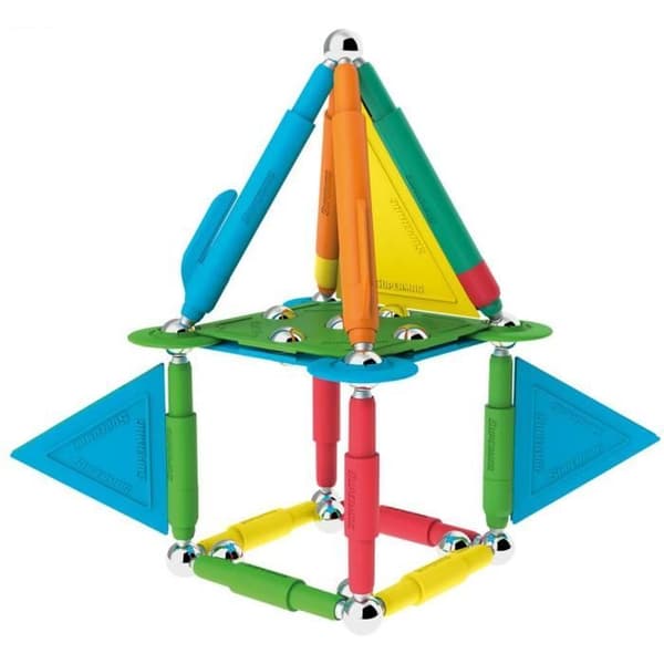 Supermag leksak magnetisk Colorstix stål röd/gul 50 st