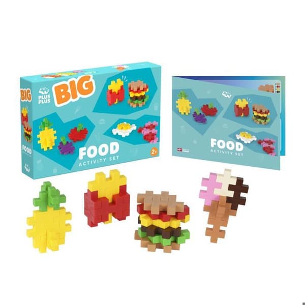 Pedagogiskt spel - Plus Plus - Foodies - 50 bitar - Flera färger - Från 3 år
