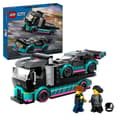 Miniatyrbild 1 av 6: LEGO® 60406 City racerbil och biltransport lastbil, leksak med fordon, förarminifigurer
