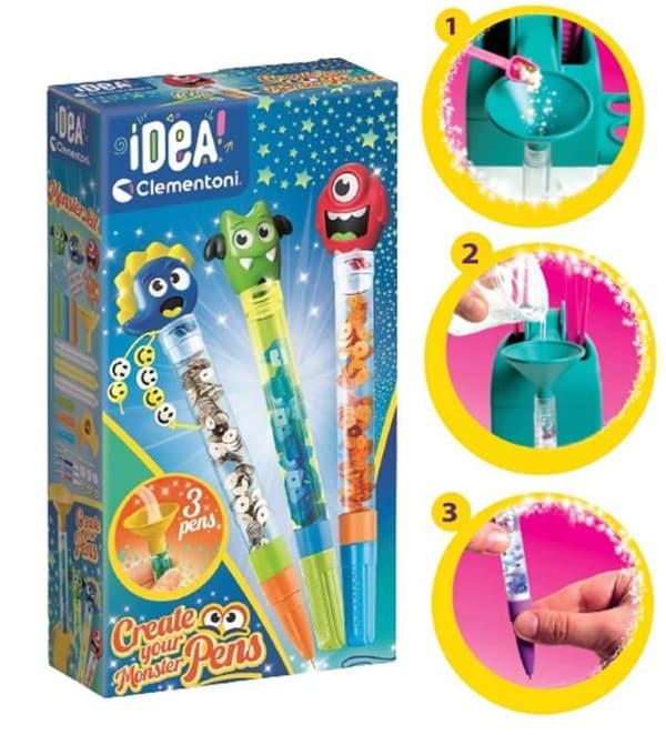 Clementoni - 18833 CLM - ZEST KREAT MONSTER CLM PUD BALLPOINTS