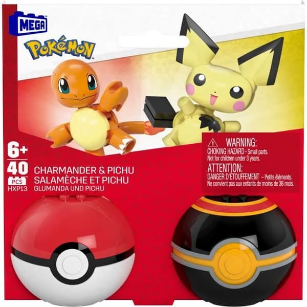 MEGA Pack med 2 Pokebollar av 40 mikrostenar (slumptal modell)