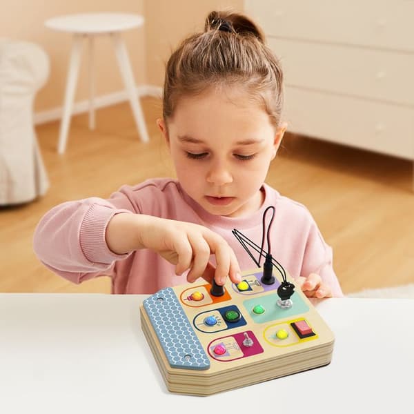 Interrupter Busy Board, Utbildningsspel, för att lära sig att trycka/vända/vippa, från 36 månader, TOP BRIGHT