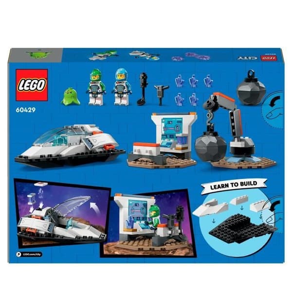 LEGO® 60429 City Skeppet och upptäckten av asteroiden, leksak med 2 astronautminifigurer och utomjordisk figur