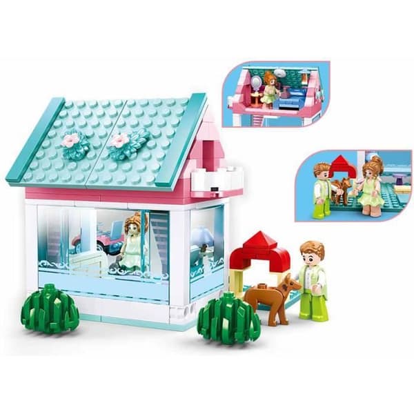 LEGO kompatibel byggset Sluban Girl's Dream nya grannar M38-B0821 rörliga figurer