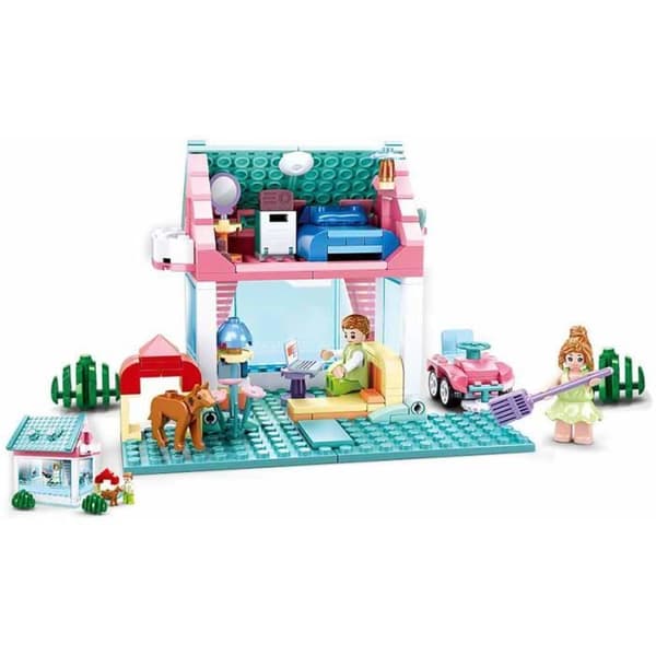 LEGO kompatibel byggset Sluban Girl's Dream nya grannar M38-B0821 rörliga figurer