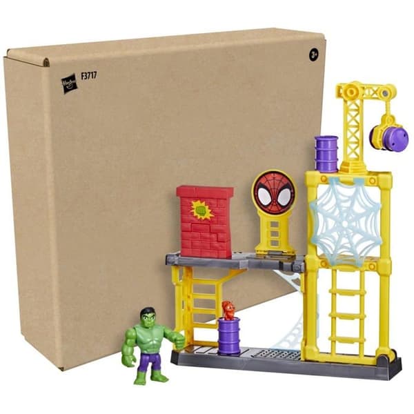 Hasbro Spidey och Hans Fantastiska Vänner, Nöjesbygge, Hulk Leksak för Barn från 3 År