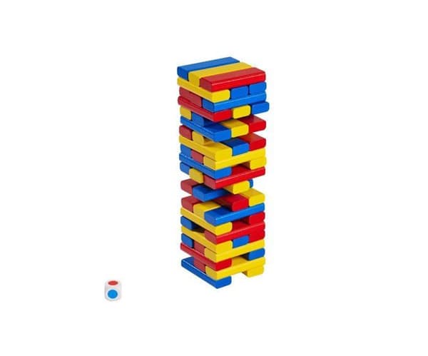 Noris - 606012165 - Premier Spel 3 Färgglada Byggblock, från 3 År
