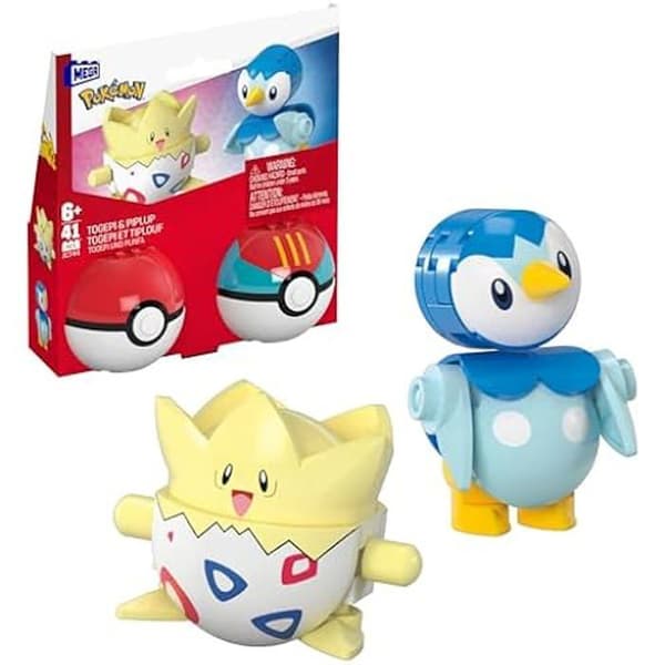 Byggset - MEGA - Pokémon Togepi och Tiplouf set - 41 delar - 2 Poké Balls - Från 7 år