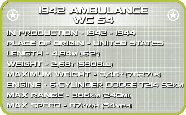 COBI 2257 LASTBILAMBULANCE WC 54 Personbil