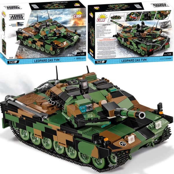 Polska militärblock COBI 2620 German Tank LEOPARD 2A5 TVM Army