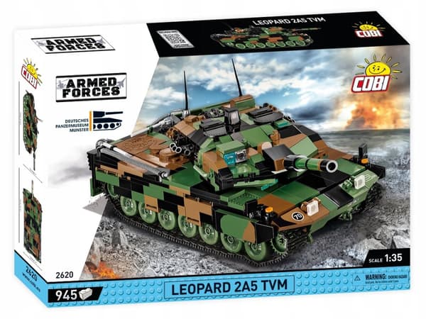Polska militärblock COBI 2620 German Tank LEOPARD 2A5 TVM Army