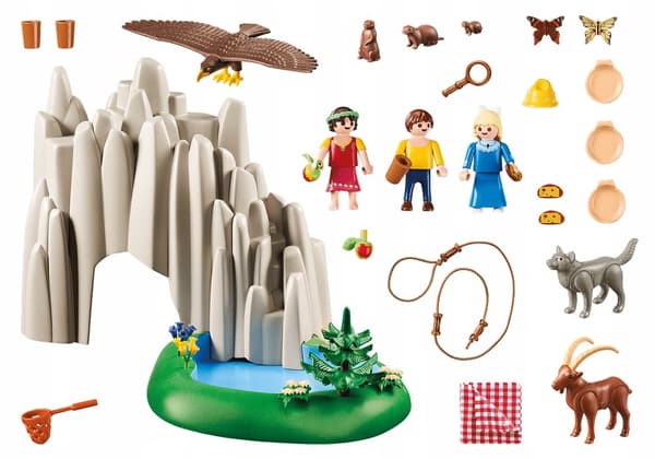 PLAYMOBIL HEIDI 70254 Crystal Lake Village Mountains