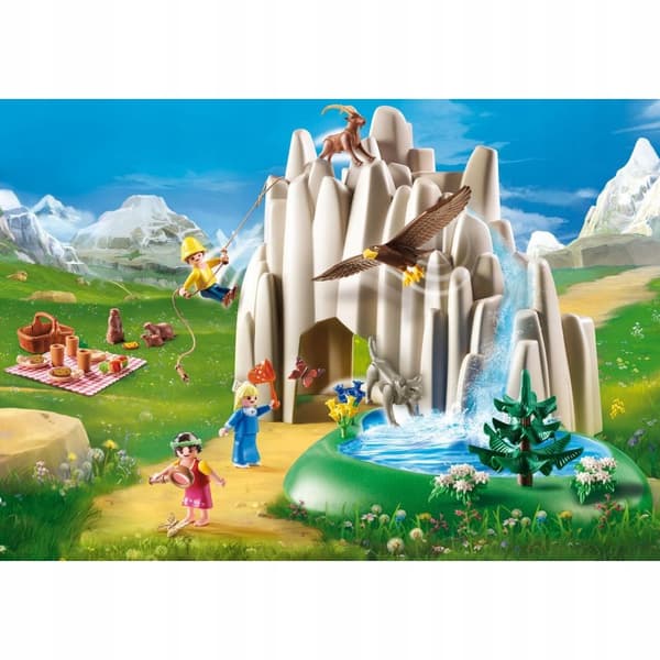 PLAYMOBIL HEIDI 70254 Crystal Lake Village Mountains