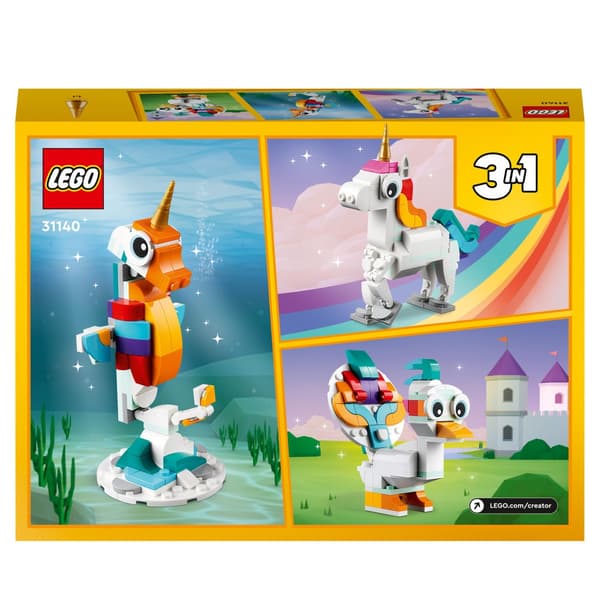 LEGO Creator 3in1 liikkuva yksisarvinen hevonen riikinkukko 3in1 31140