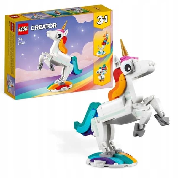 LEGO Creator 3in1 liikkuva yksisarvinen hevonen riikinkukko 3in1 31140