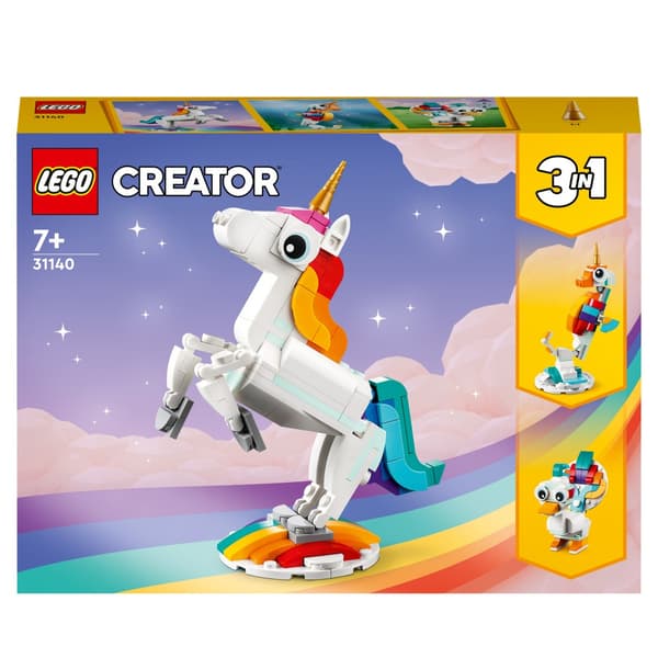 LEGO Creator 3in1 liikkuva yksisarvinen hevonen riikinkukko 3in1 31140