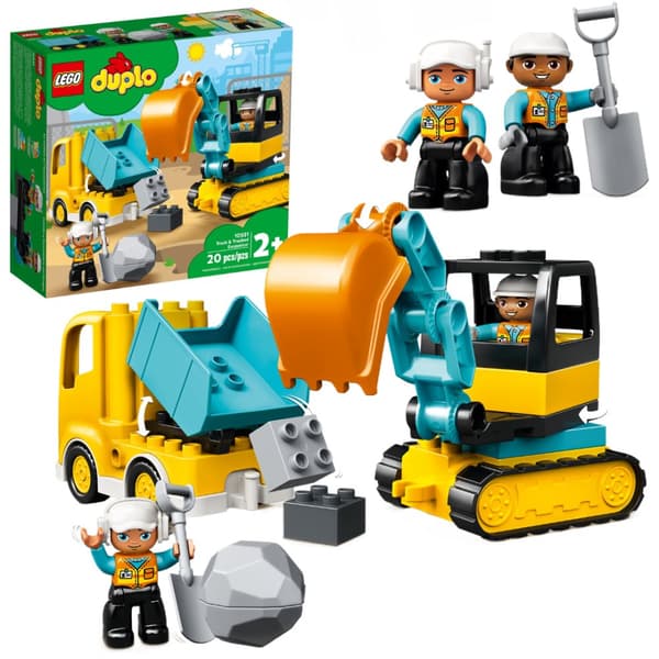 LEGO Duplo 10931 kuorma- ja tela-alustainen kaivinkone