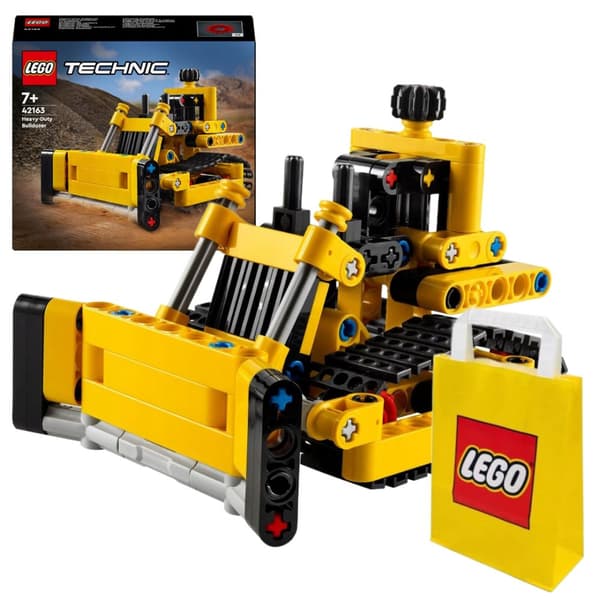 LEGO Technic Heavy Bulldozer 42163 Bulldozer modell på banor Konstruktion