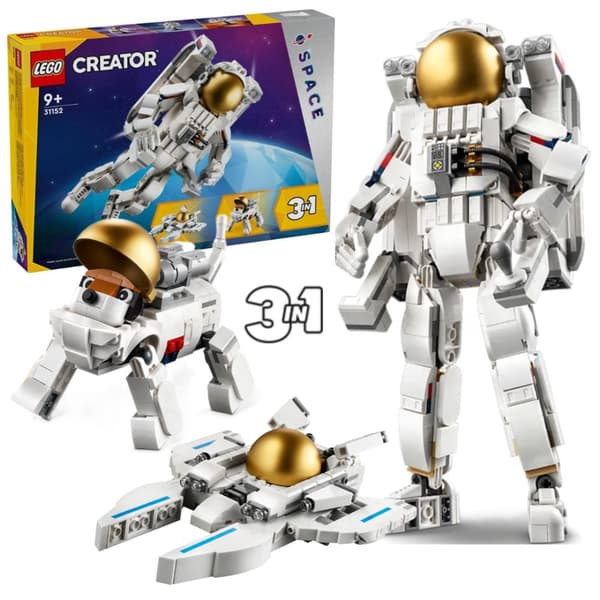 LEGO Creator 3-i-1 rum 31152 Poserbar figur Astronaut Hundejet